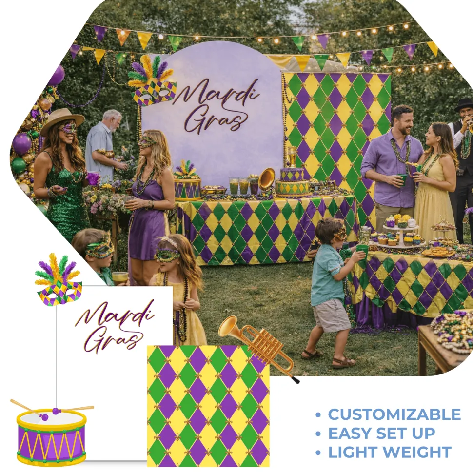 Let the Good Times Roll Foam Core Backdrop Kit by PopScene™