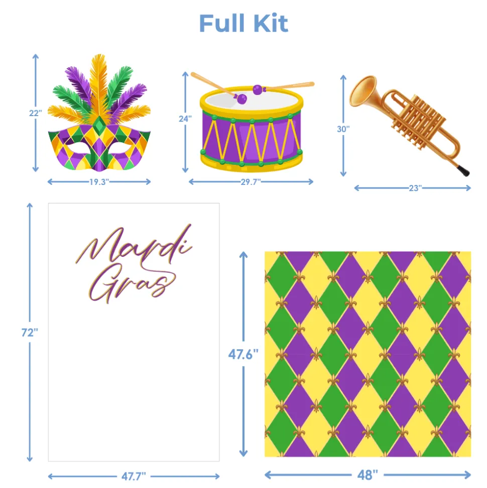Let the Good Times Roll Foam Core Backdrop Kit by PopScene™
