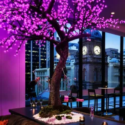 Lighted Cherry Blossom LED Tree - AC Adapter - 1000 LEDs - RGBW w/ Remote & Many Functions! - 8FT Tall