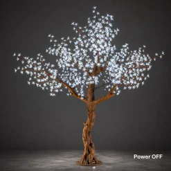 Lighted Cherry Blossom LED Tree - AC Adapter - 1200 LEDs - Warm White - 9FT Tall