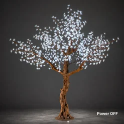 Lighted Cherry Blossom LED Tree - AC Adapter - 1200 LEDs - RGBW w/ Remote & Many Functions! - 9FT Tall