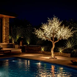 Lighted Cherry Blossom LED Tree - AC Adapter - 1200 LEDs - RGBW w/ Remote & Many Functions! - 9FT Tall
