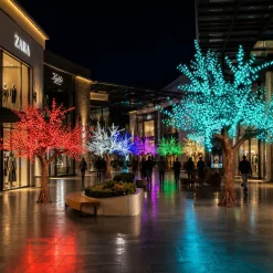 Lighted Cherry Blossom LED Tree - AC Adapter - 2400 LEDs - RGBW w/ Remote & Many Functions! - 10FT Tall