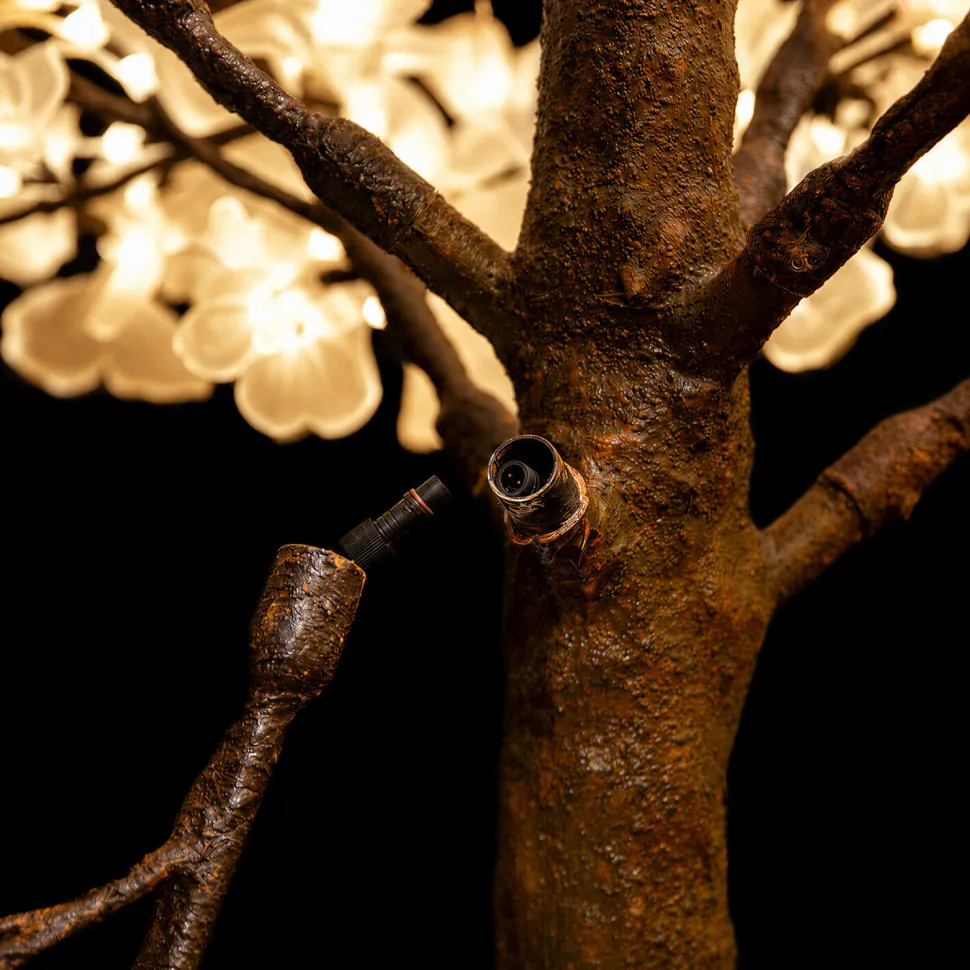 Lighted Cherry Tree - AC Adapter - 2400 LEDs - Warm White - 10FT Tall
