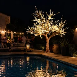 Lighted Cherry Tree - AC Adapter - 2400 LEDs - Warm White - 10FT Tall