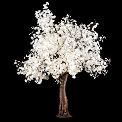 Lighted Ginkgo LED Tree - AC Adapter - 1632 LEDs - Warm White - 9FT Tall