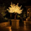 Lighted Grand Centerpiece or Floor Ginkgo LED Tree - AC Adapter - 700 LEDs - RGBW w/ Remote & Many Functions! - 6.5FT Tall