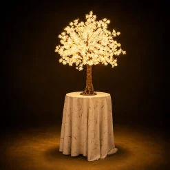 Lighted Grand Centerpiece or Floor Ginkgo LED Tree - AC Adapter - 480 LEDs - Warm White - 5FT Tall