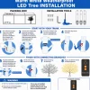 Lighted Grand Centerpiece or Floor Ginkgo LED Tree - AC Adapter - 672 LEDs - Warm White- 6.5FT Tall
