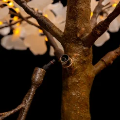 Lighted Grand Centerpiece or Floor Ginkgo LED Tree - AC Adapter - 672 LEDs - Warm White- 6.5FT Tall