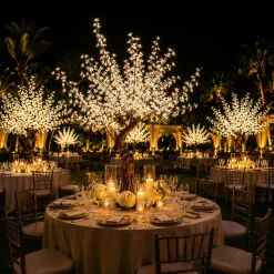 Lighted Grand Centerpiece or Floor Cherry Blossom LED Tree - AC Adapter - 700 LEDs - RGBW w/ Remote & Many Functions! - 6.5FT Tall
