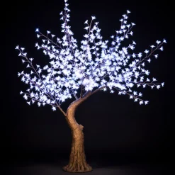 Lighted Grand Centerpiece or Floor Cherry Blossom LED Tree - AC Adapter - 700 LEDs - RGBW w/ Remote & Many Functions! - 6.5FT Tall