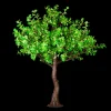 Lighted Green Fig Leaf LED Tree - AC Adapter - 1200 LEDs - Warm White - 9FT Tall