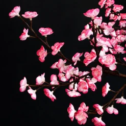 Lighted Light Pink Cherry Blossom Flower LED Tree - AC Adapter - 1200 LEDs - Warm White - 9FT Tall