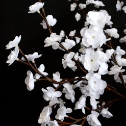 Lighted White Cherry Blossom Flower LED Tree - AC Adapter - 1200 LEDs - Warm White - 9FT Tall