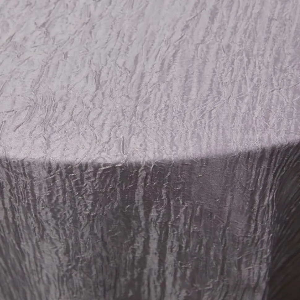 LIGHT SILVER - *FR* Crushed Taffeta Tablecloth by Eastern Mills - Many Size Options