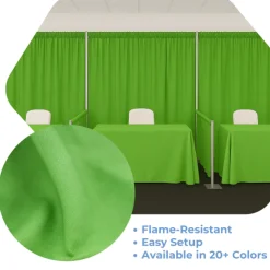Lime Green - Banjo Cloth Drape Panel by Eastern Mills w/ Sewn Rod Pocket