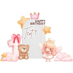 Little Angel Foam Core Birthday Backdrop Kit by PopScene™