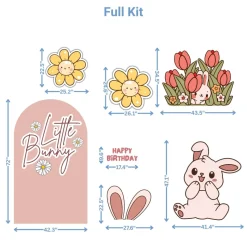 Little Bunny Foam Core Birthday Backdrop Kit by PopScene™