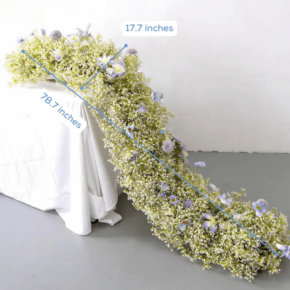 LUXE Babysbreath Table Runner - 79 Inches