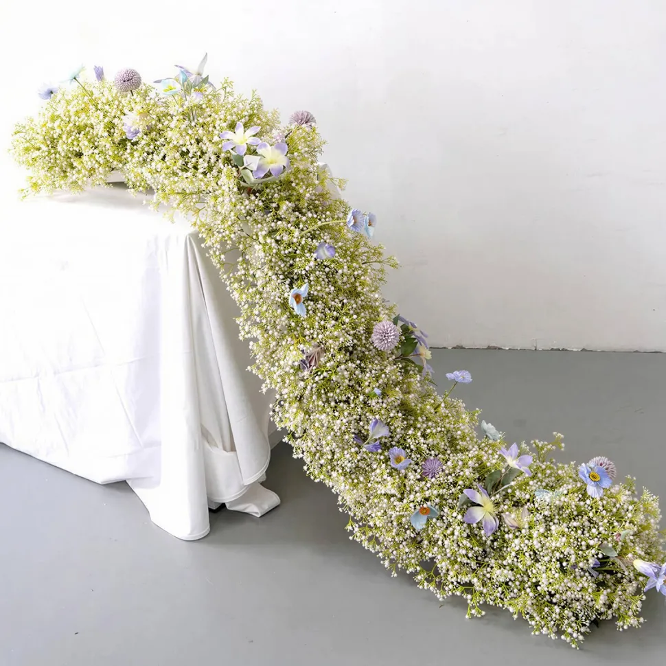 LUXE Babysbreath Table Runner - 79 Inches