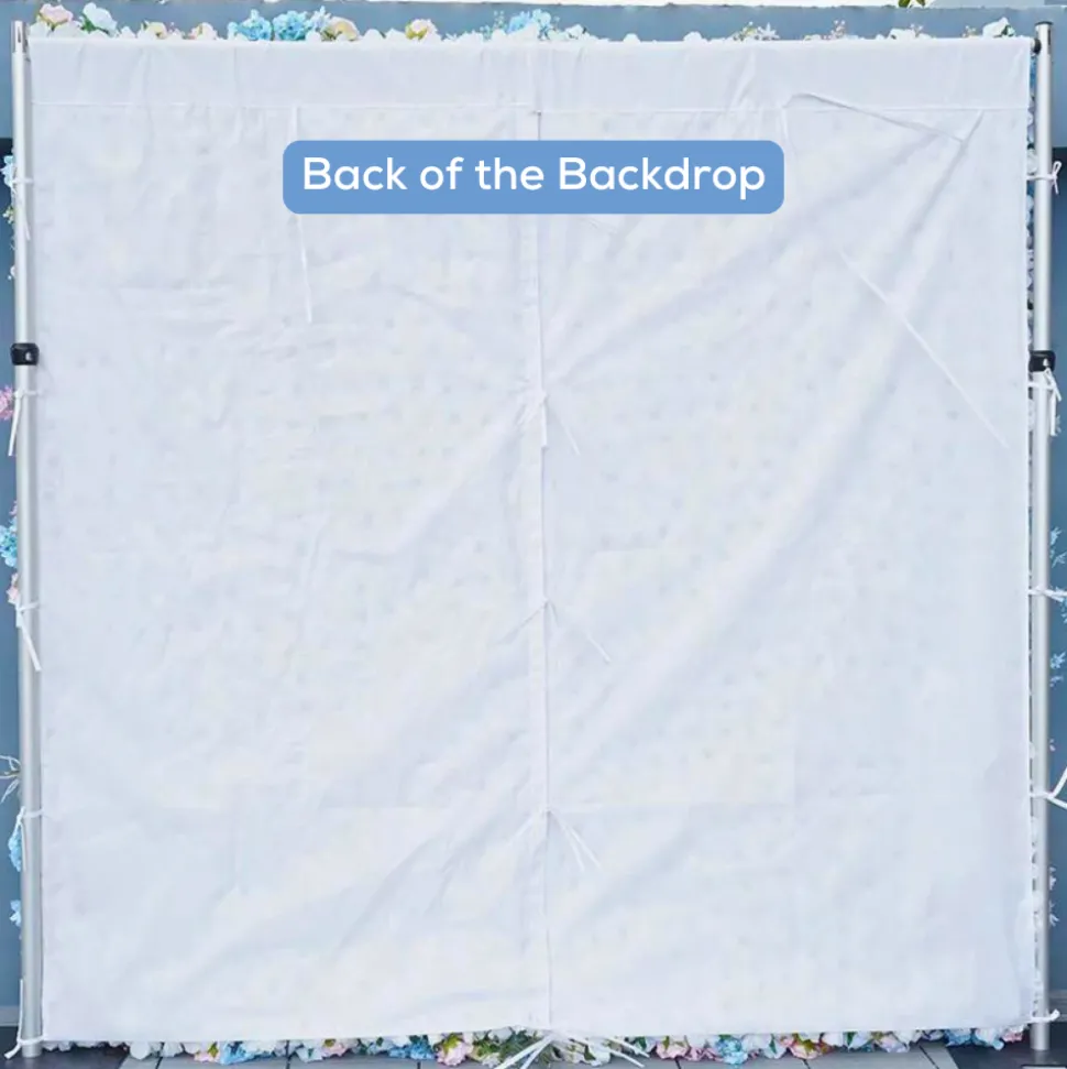 Luxe Blue & Pink Rose & Orchid Floral Wall - Roll Up Curtain Style - Easy Install! Select Size
