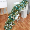 LUXE Blue Rose with Greenery Mixed Table Runner - 78 Inches