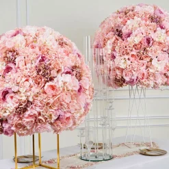 LUXE Blush & Pink Mixed Floral Ball Table Centerpiece - 31 Inches