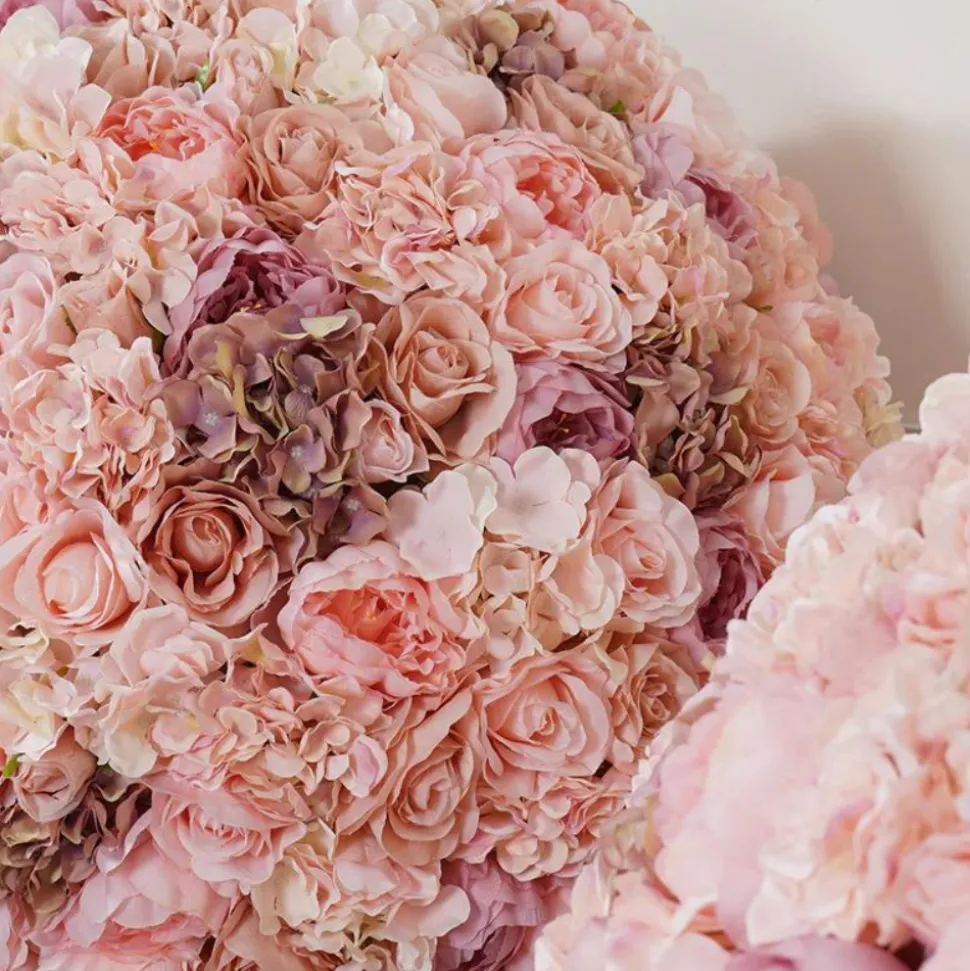 LUXE Blush & Pink Mixed Floral Ball Table Centerpiece - 31 Inches