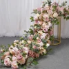 LUXE Colorful Rose & Peony Mixed with Green Leaf Table Runner - 83 Inches
