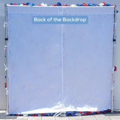 Luxe 5D Deep Blue & Red Hydrangea Floral Wall - Roll Up Curtain Style - Easy Install! Select Size