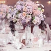 LUXE 5D Rose, Hydrangea & Orchid Artificial Flower Table Centerpiece - Purple