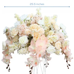 LUXE 5D Rose, Hydrangea & Orchid Artificial Flower Table Centerpiece - Pink
