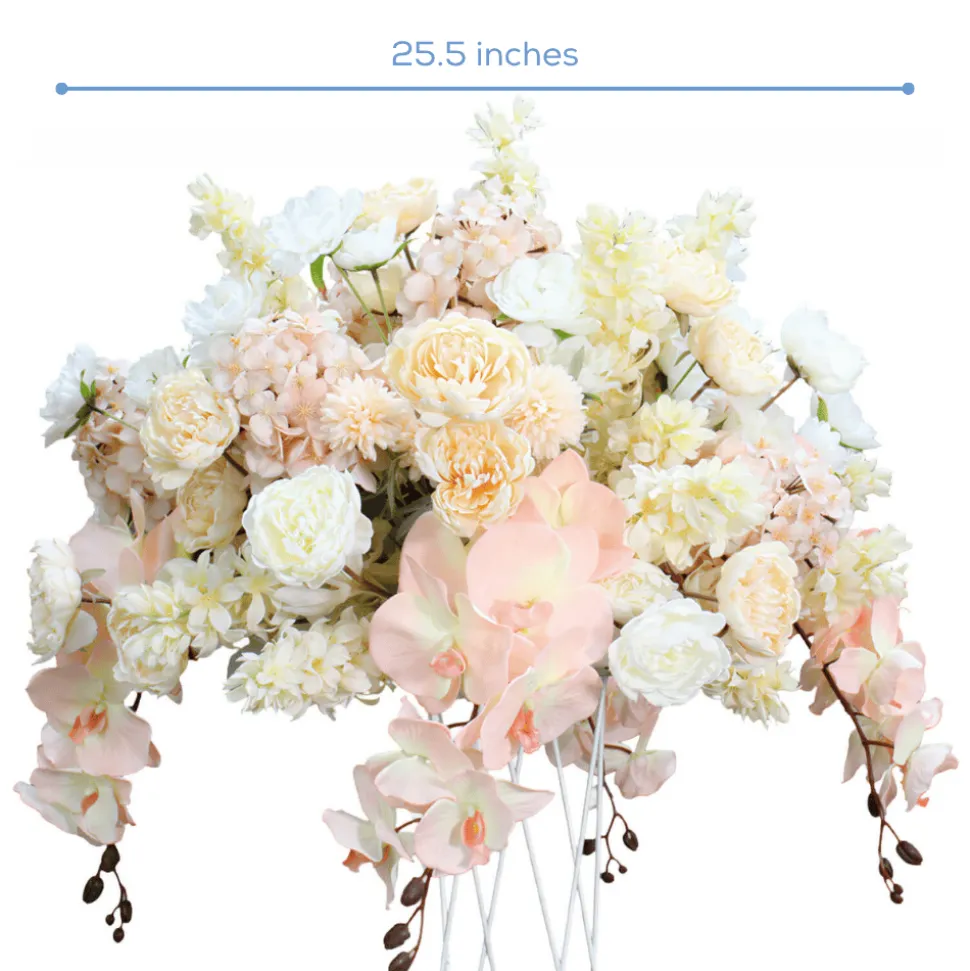 LUXE 5D Rose, Hydrangea & Orchid Artificial Flower Table Centerpiece - Pink