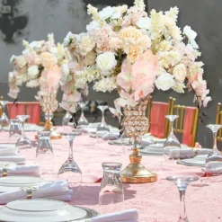 LUXE 5D Rose, Hydrangea & Orchid Artificial Flower Table Centerpiece - Pink