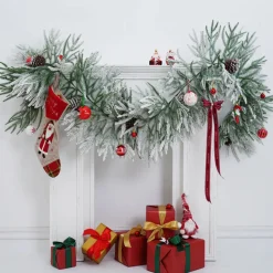 Luxe 5D White Lily & Chrysanthemum & Green Palm Leaf Floral Wall - Roll Up Curtain Style - Easy Install! Select Size