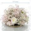 LUXE Flower Ball Rose, Baby Breath & Gypsophila Table Centerpiece - Pink White