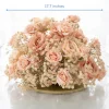 LUXE Flower Ball Rose, Baby Breath & Gypsophila Table Centerpiece - Orange