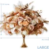 LUXE Golden & Blush Floral Mixed with Pampas Grass Table Centerpiece - Choose Your Size!