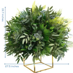 LUXE Green Mixed Leaf Table Centerpiece - 28 Inches
