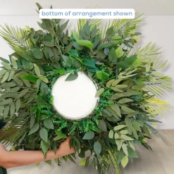 LUXE Green Mixed Leaf Table Centerpiece - 28 Inches