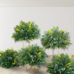 LUXE Green Mixed Leaf Table Centerpiece - 28 Inches