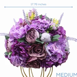 LUXE Lilac Rose Peony Hydrangea Mixed Table Centerpiece - Choose Your Size!
