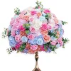 LUXE Pink & Blue Rose Hydrangea Mixed Table Centerpiece - 32 Inches