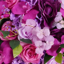 LUXE Pink & Purple Mixed Floral Table Centerpiece - 16 Inches