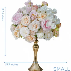 LUXE Pink, White & Champagne Rose & Orchid Mixed Table Centerpiece - Choose Your Size!