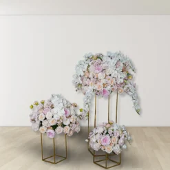 LUXE Pink, White & Champagne Rose & Orchid Mixed Table Centerpiece - Choose Your Size!