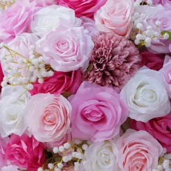 LUXE Pink & White Rose & Baby‘s Breath Table Centerpiece - Choose Your Size!