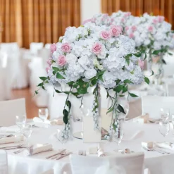 LUXE Pink & White Rose, Orchid, Hang Wisteria Mixed Table Centerpiece - Choose Your Size!