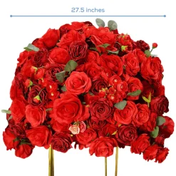 LUXE Red Rose Table Centerpiece - 28 Inches